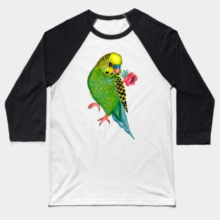 birds, parrot painting, green, birb, pet, budgies Baseball T-Shirt